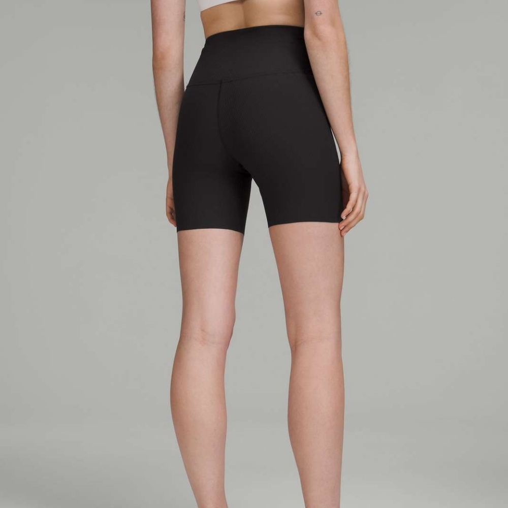 Lululemon Base Pace Ribbed High-Rise Short 6" Black